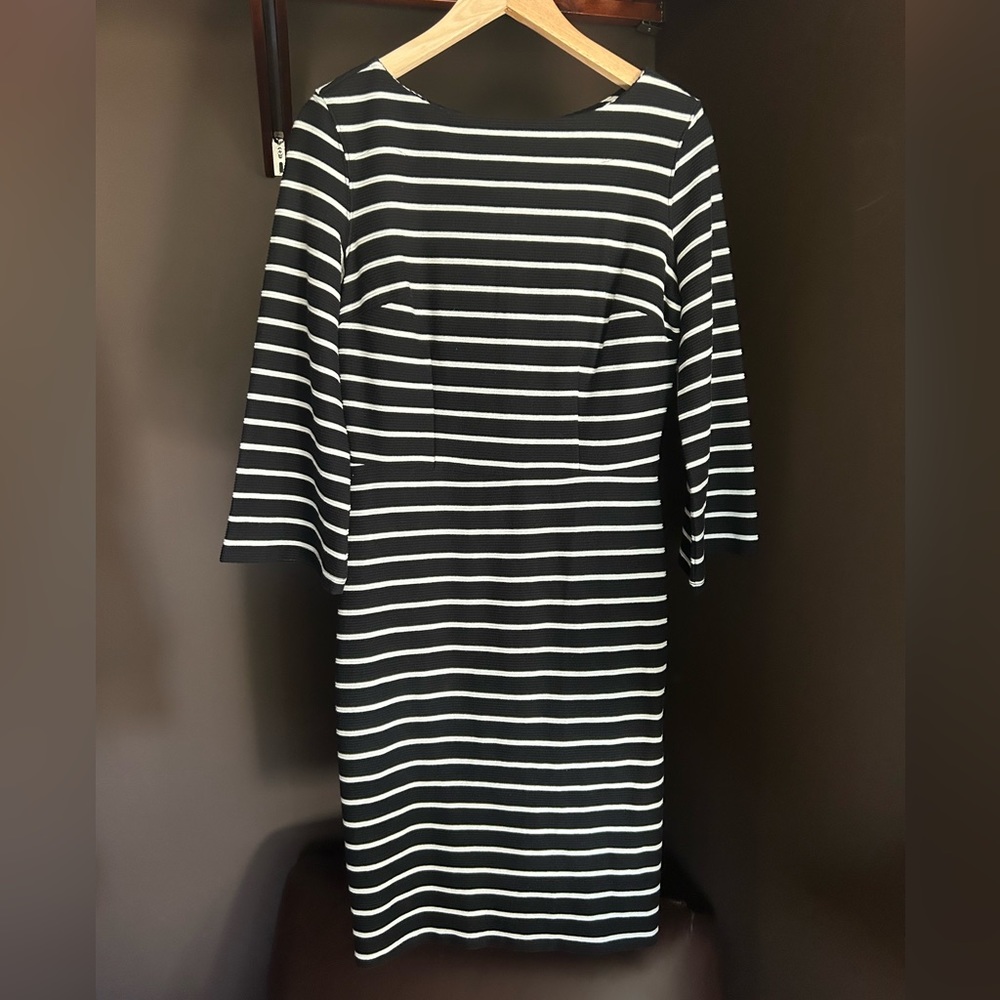 NWT Old Navy Black and White Striped Work Dress